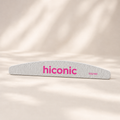 Hiconic half-moon nail file, 100/180 grit, front view